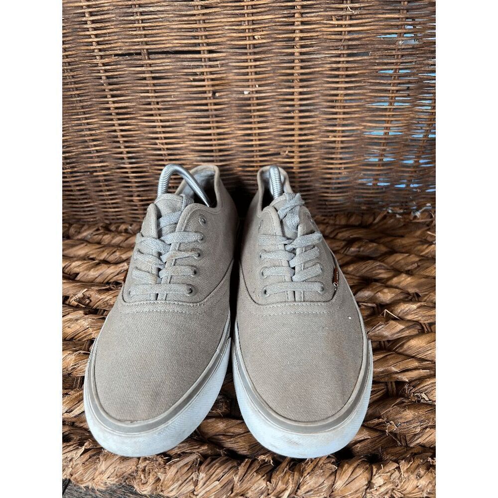 Levi's Low Top Men's Gray White Canvas Lace Up Casual Sneakers Shoes Size 9.5 - Picture 8 of 9